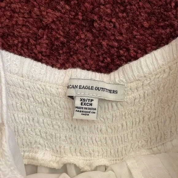 American Eagle Outfitters White Textured Mini Dress - Picture 2 of 4